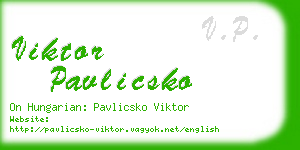 viktor pavlicsko business card